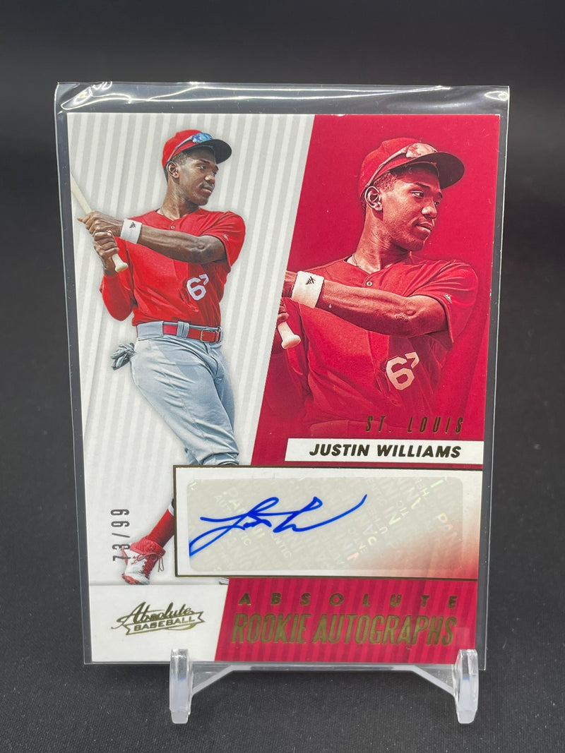 2019 PANINI ABSOLUTE - GOLD - ROOKIE AUTOGRAPHS - J. WILLIAMS - #ARA-JW - #'D/99 - AUTOGRAPH - RC