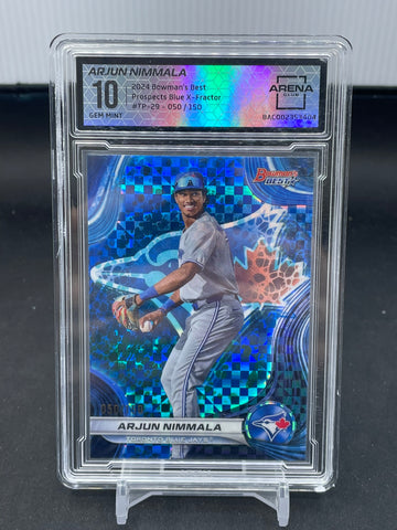 2024 TOPPS BOWMAN'S BEST - BLUE X-FRACTOR - A. NIMMALA - #TP-29 - #'D/150 - AC 10