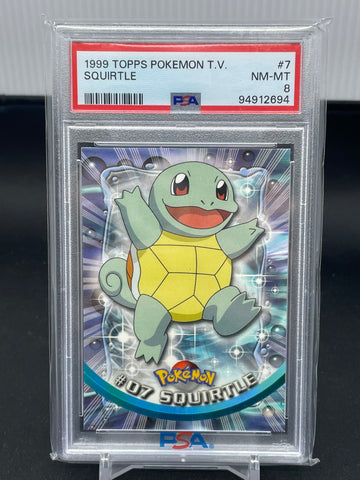 1999 TOPPS POKEMON TV - SQUIRTLE - #7 - PSA 8
