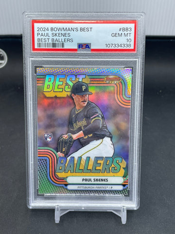 2024 TOPPS BOWMAN'S BEST - BEST BALLERS - P. SKENES - #BB3 - PSA 10 - RC