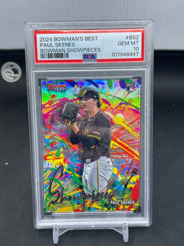 2024 TOPPS BOWMAN'S BEST - BOWMAN SHOWPIECES - P. SKENES - #BS2 - PSA 10 - RC