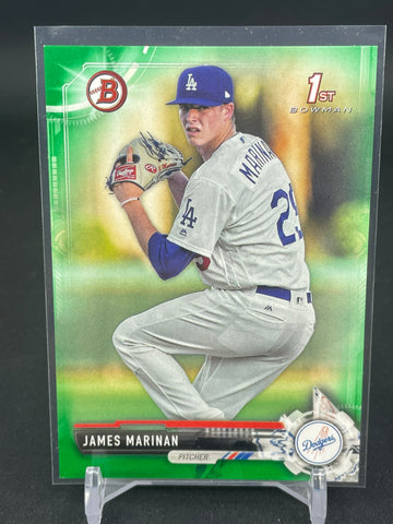 2017 TOPPS BOWMAN DRAFT - GREEN - 1ST BOWMAN - J. MARINAN - #BD-169 - #'D/99