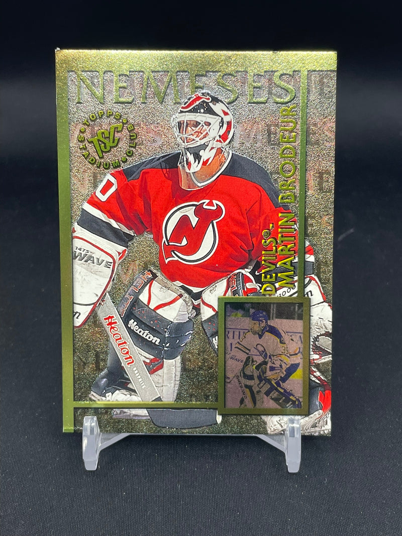 1995 TOPPS STADIUM CLUB - NEMESES - M. BRODEUR / D. HASEK -