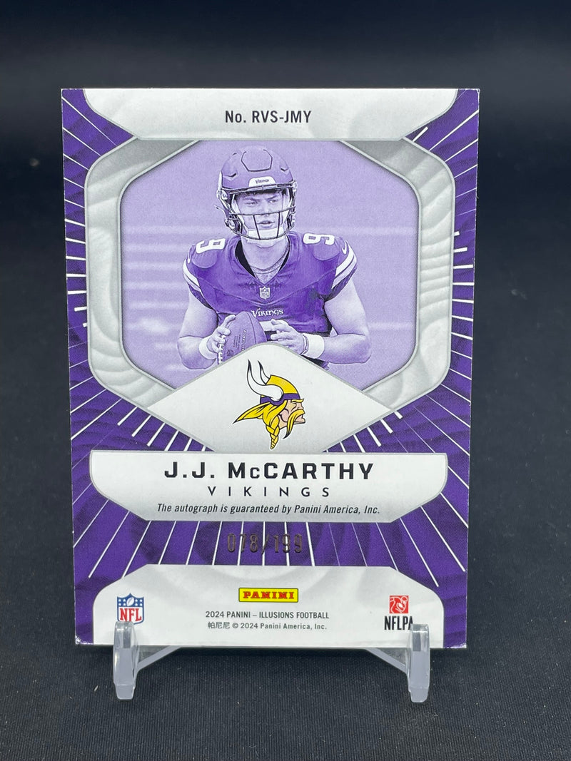 2024 PANINI ILLUSIONS - ROOKIE VISION - J. MCCARTHY - #RVS-JMY - #'D/199 - AUTOGRAPH - RC
