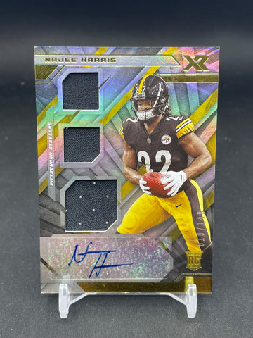 2021 PANINI XR - N. HARRIS - #211 - #'D/149 - TRIPLE RELIC - AUTOGRAPH - RC