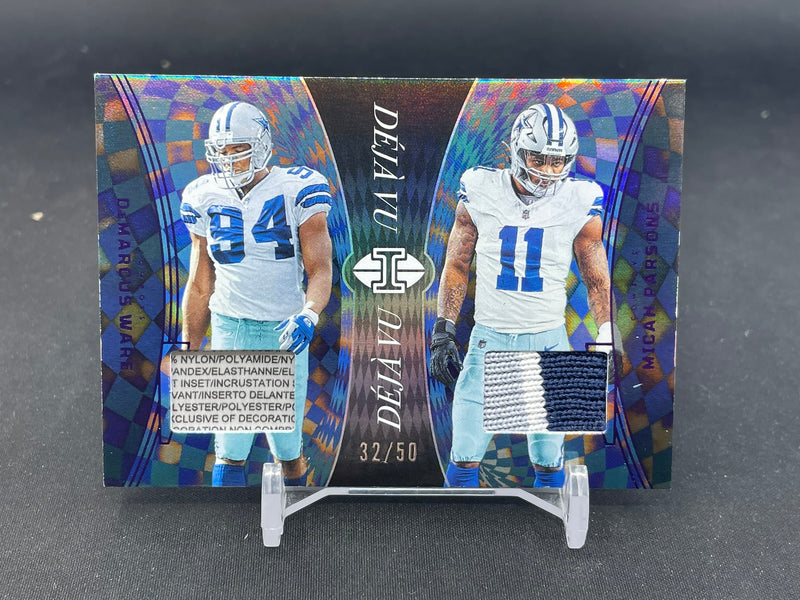 2024 PANINI ILLUSIONS - DEJA VU - D. WARE / M. PARSONS - #DV-COW - #'D/50 - DUAL RELIC