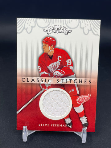2003 UPPER DECK CLASSIC PORTRAITS - CLASSIC STITCHES - S. YZERMAN - #CS-SY - RELIC