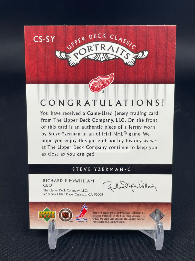 2003 UPPER DECK CLASSIC PORTRAITS - CLASSIC STITCHES - S. YZERMAN -