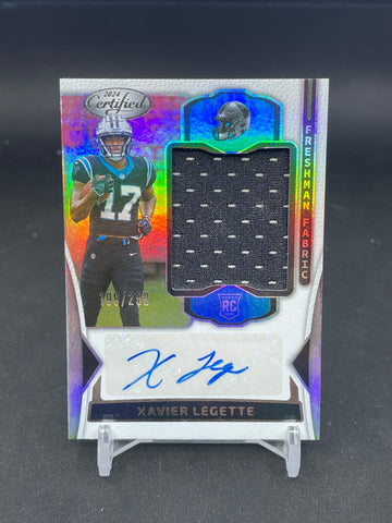 2024 PANINI CERTIFIED - FRESHMAN FABRICS - X. LEGETTE - #FMS-XLE - #'D/299 - RELIC - AUTOGRAPH - RC