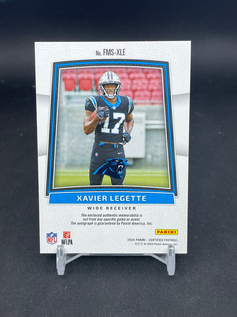 2024 PANINI CERTIFIED - FRESHMAN FABRICS - X. LEGETTE - #FMS-XLE - #'D/299 - RELIC - AUTOGRAPH - RC
