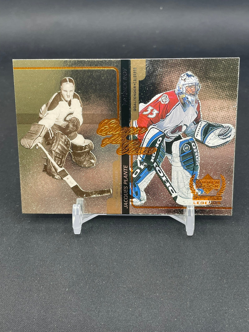 1999 UPPER DECK CENTURY LEGENDS - ESSENCE OF THE GAME - J. PLANTE / P. ROY -