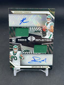 2024 PANINI ILLUSIONS - ROOKIE REFLECTIONS - J. TRAVIS / B. ALLEN - #RRA-NYJ2 - #'D/199 - DUAL RELIC - DUAL AUTOGRAPH - RC