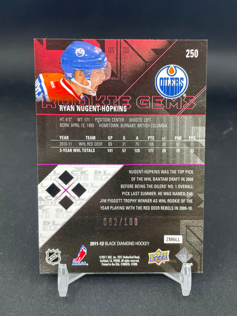 2011 UPPER DECK BLACK DIAMOND - RED - ROOKIE GEMS - R. NUGENT-HOPKINS - #250 - #'D/100 - RC