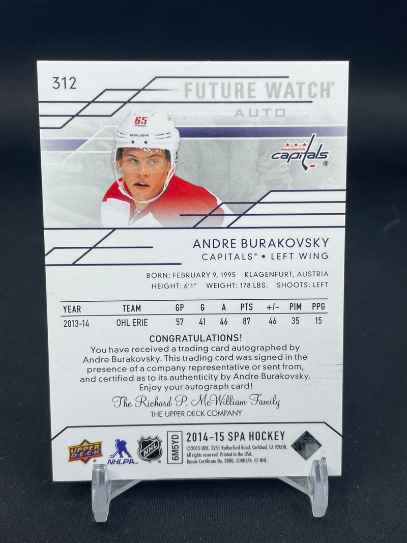 2014 UPPER DECK SP AUTHENTIC - FUTURE WATCH AUTO - A. BURAKOVSKY - #312 - #'D/999 - AUTOGRAPH - RC