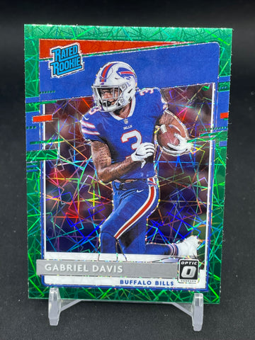 2020 PANINI DONRUSS OPTIC - GREEN VELOCITY - RATED ROOKIE - G. DAVIS - #187 - RC