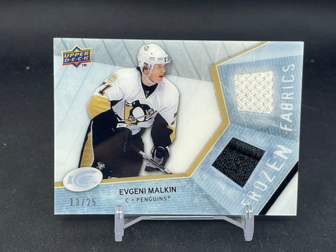 2008 UPPER DECK ICE - FROZEN FABRICS - E. MALKIN - #FF-EM - #'D/25 - DUAL RELIC