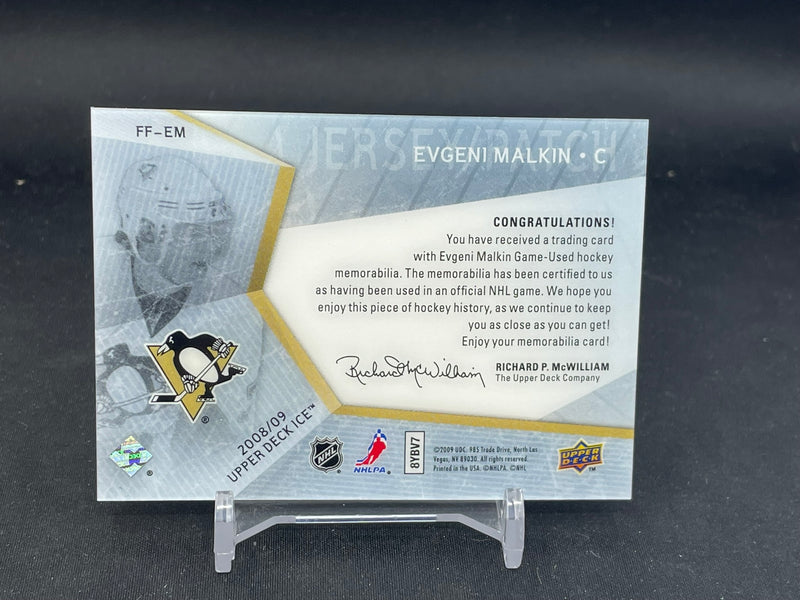 2008 UPPER DECK ICE - FROZEN FABRICS - E. MALKIN - #FF-EM - #'D/25 - DUAL RELIC