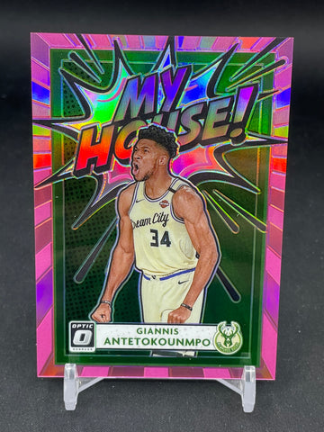 2020 PANINI DONRUSS OPTIC - PINK PRIZM - MY HOUSE - G. ANTETOKOUNMPO - #2 - #'D/25