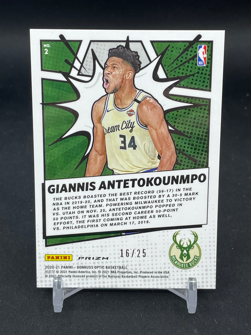 2020 PANINI DONRUSS OPTIC - PINK PRIZM - MY HOUSE - G. ANTETOKOUNMPO - #2 - #'D/25