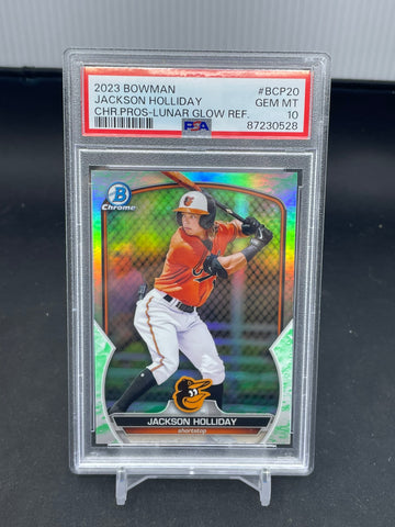 2023 TOPPS BWOMAN CHROME - LUNAR GLOW REFRACTOR - J. HOLLIDAY - #BCP20 - PSA 10