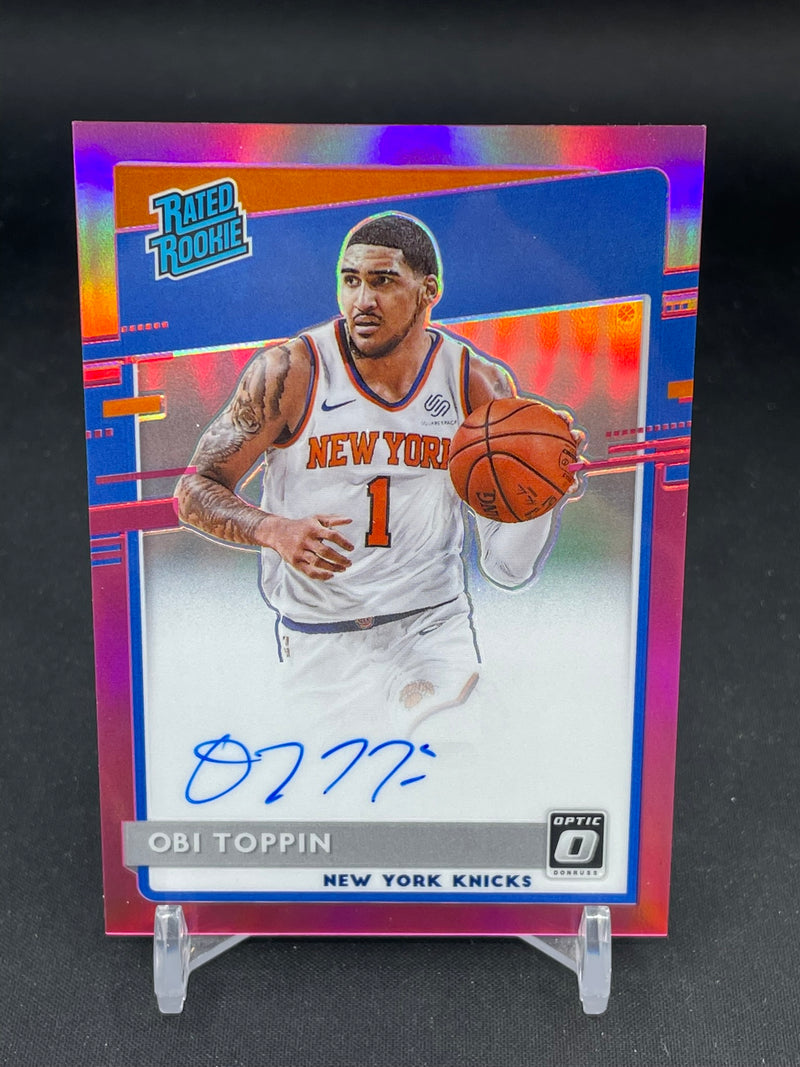 2020 PANINI DONRUSS OPTIC - PINK - RATED ROOKIE - O. TOPPIN - #158 - #'D/25 - AUTOGRAPH - RC