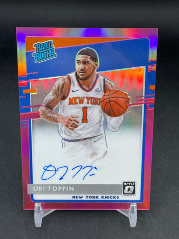 2020 PANINI DONRUSS OPTIC - PINK - RATED ROOKIE - O. TOPPIN - #158 - #'D/25 - AUTOGRAPH - RC