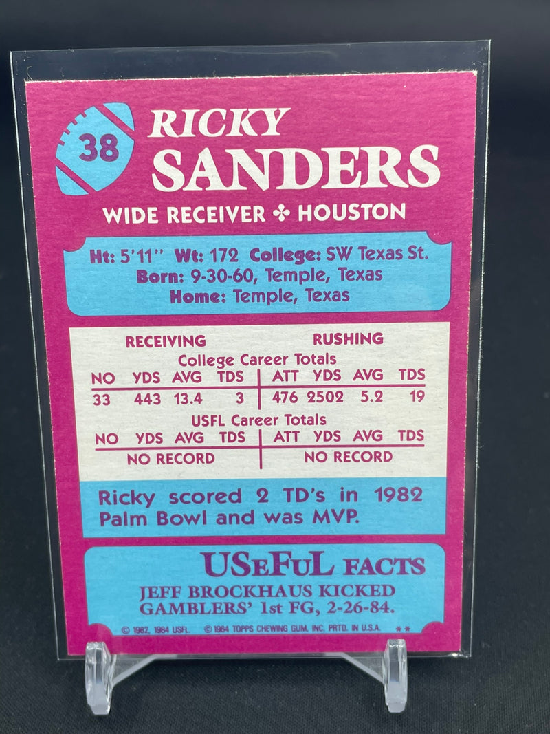 1984 TOPPS USFL - R. SANDERS -