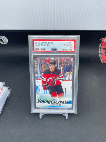 2019 UPPER DECK SERIES ONE - YOUNG GUNS - J. HUGHES - #201 - PSA 10 - RC