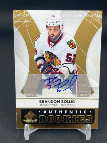 2012 UPPER DECK SP GAME USED - AUTHENTIC ROOKIES - B. BOLLIG - #111 - AUTOGRAPH - RC