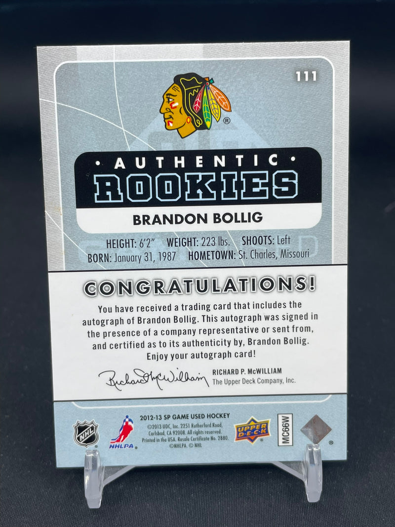 2012 UPPER DECK SP GAME USED - AUTHENTIC ROOKIES - B. BOLLIG -