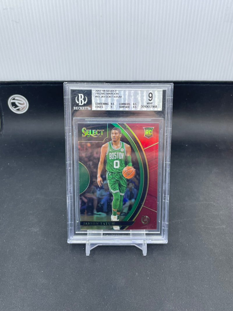 2017 PANINI SELECT - MAROON PRIZM - J. TATUM - #93 - #'D/199 - BGS 9 - RC