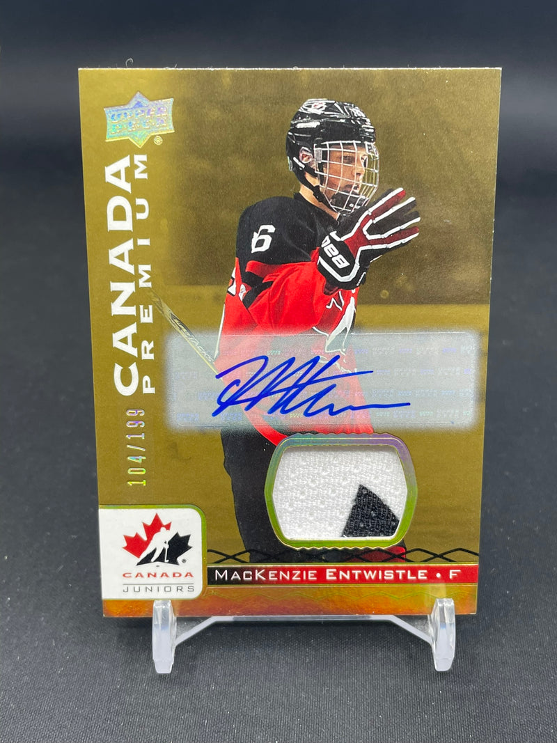 2017 UPPER DECK TEAM CANADA - CANADA PREMIUM - M. ENTWISTLE - #52 - #'D/199 - AUTOGRAPH - RELIC