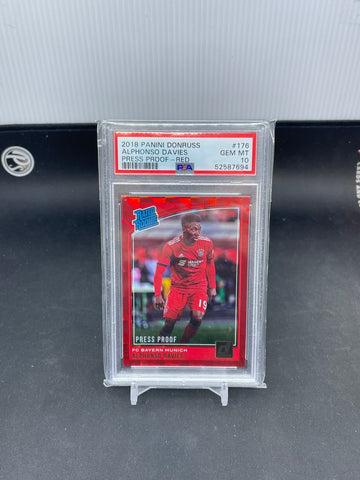 2018 PANINI DONRUSS - PRESS PROOF RED - RATED ROOKIE - A. DAVIES - #176 - PSA 10 - RC