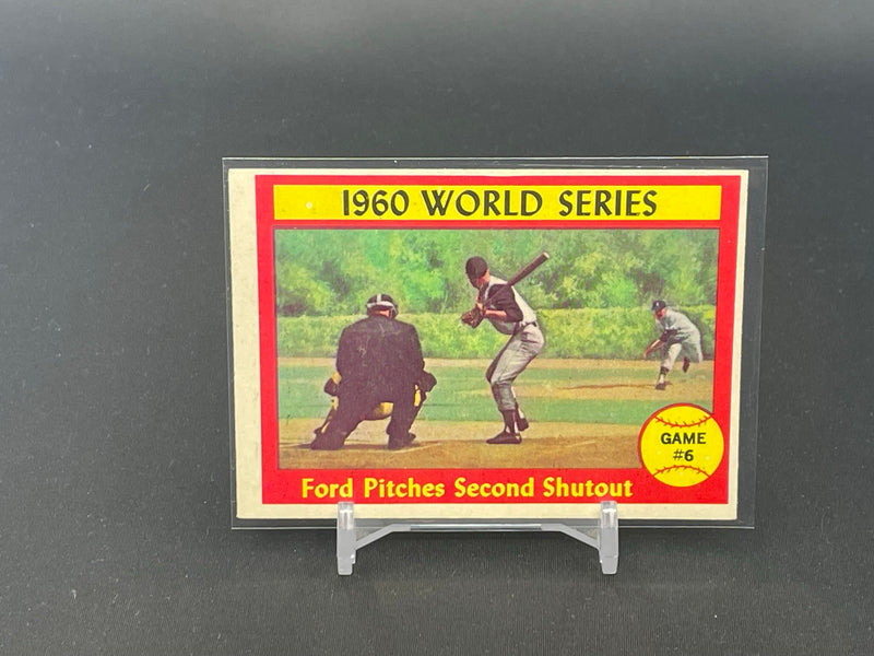 1961 TOPPS - 1960 WORLD SERIES - FORD PITCHES SECOND SHUTOUT -