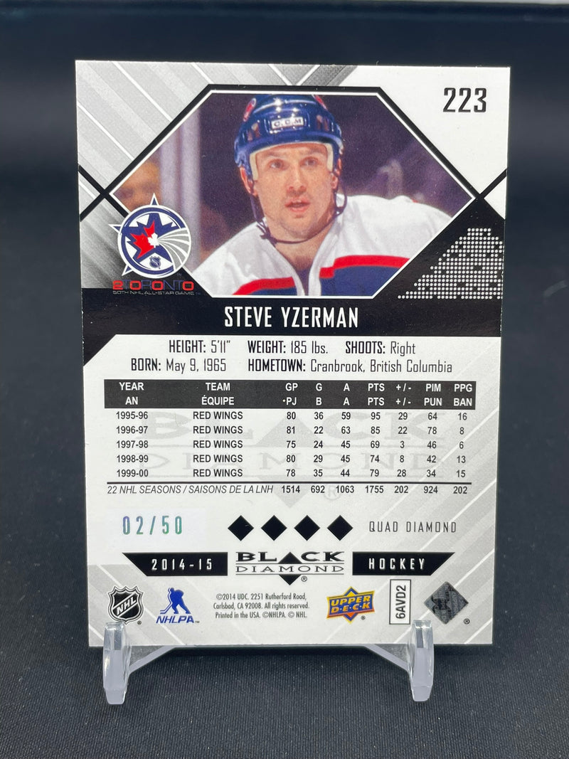 2014 UPPER DECK BLACK DIAMOND - RED - S. YZERMAN - #223 - #'D/50