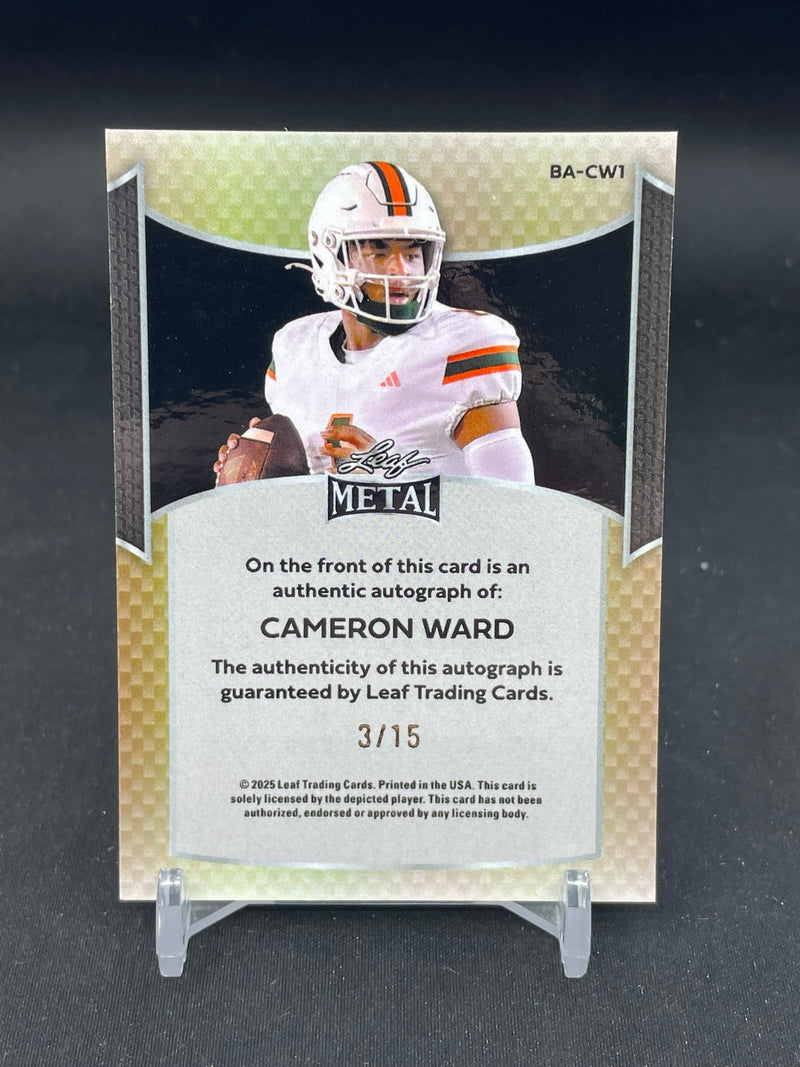 2025 LEAF METAL - C. WARD - #BA-CW1 - #'D/15 - AUTOGRAPH