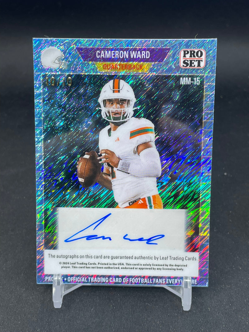 2024 LEAF PRO SET - BLUE SHIMMER - PRESS PASS - D. GABRIEL / C. WARD - #MM-15 - #'D/10 - DUAL AUTOGRAPH