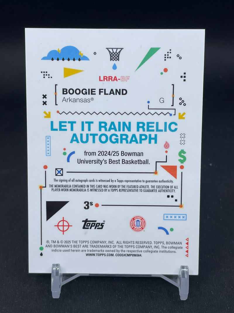 2024 TOPPS BOWMAN'S BEST UNIVERSITY - LET IT RAIN - B. FLAND - #LRRA-BF - #'D/10 - RELIC - AUTOGRAPH