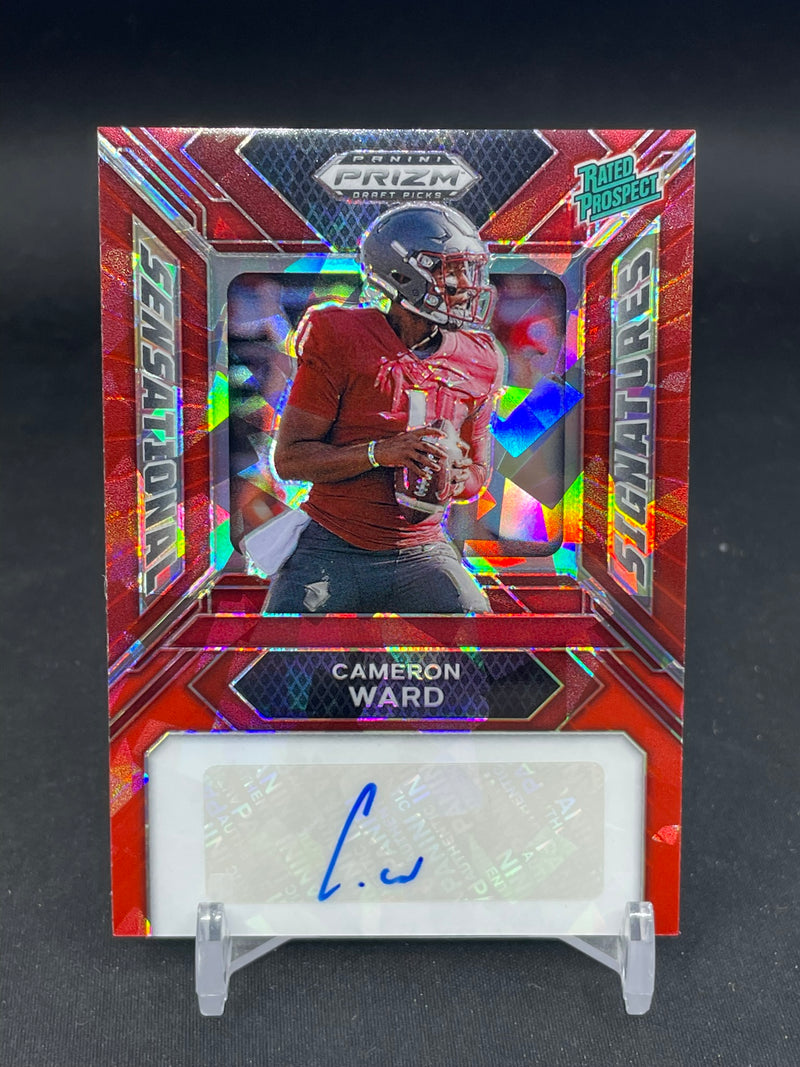 2024 PANINI PRIZM DRAFT PICKS - RED ICE - SENSATIONAL SIGNATURES - RATED PROSPECTS - C. WARD -