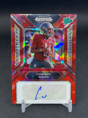 2024 PANINI PRIZM DRAFT PICKS - RED ICE - SENSATIONAL SIGNATURES - RATED PROSPECTS - C. WARD - #SS-CWD - AUTOGRAPH