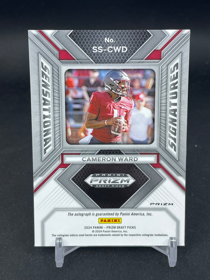 2024 PANINI PRIZM DRAFT PICKS - RED ICE - SENSATIONAL SIGNATURES - RATED PROSPECTS - C. WARD -