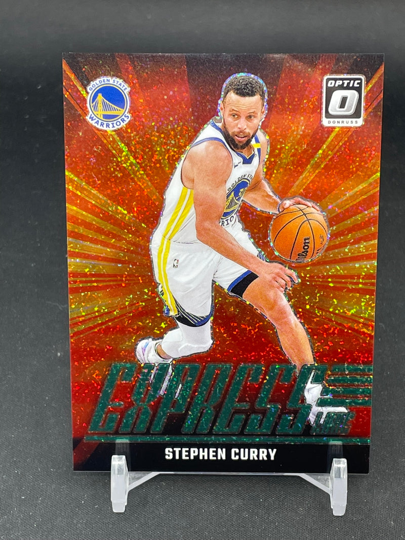 2024 PANINI DONRUSS OPTIC - GREEN GLITTER - EXPRESS LANE - S. CURRY - #13 - #'D/5