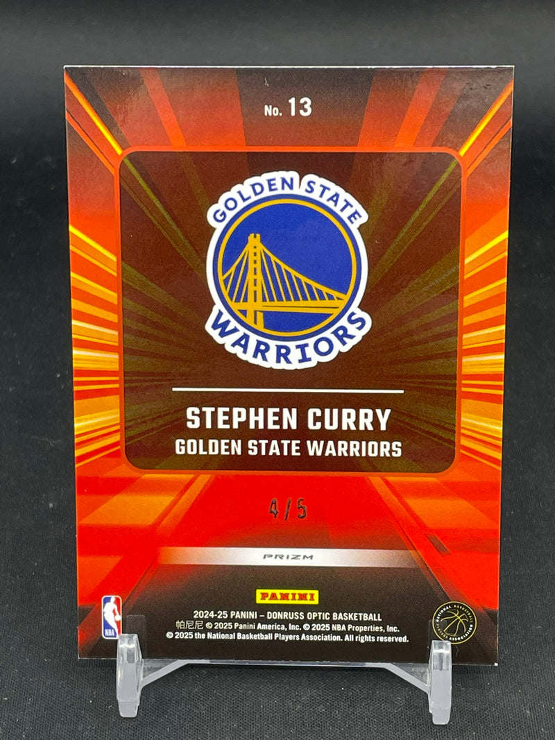 2024 PANINI DONRUSS OPTIC - GREEN GLITTER - EXPRESS LANE - S. CURRY - #13 - #'D/5