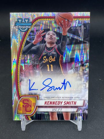 2024 TOPPS BOWMAN CHROME UNIVERSITY - SHIMMER - 1ST BOWMAN - K. SMITH - #44 - AUTOGRAPH
