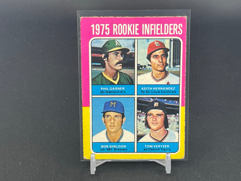 1975 O-PEE-CHEE - ROOKIE INFIELDERS - P. GARNER / K. HERNANDEZ / B. SHELDON / T. VERYZER - #623