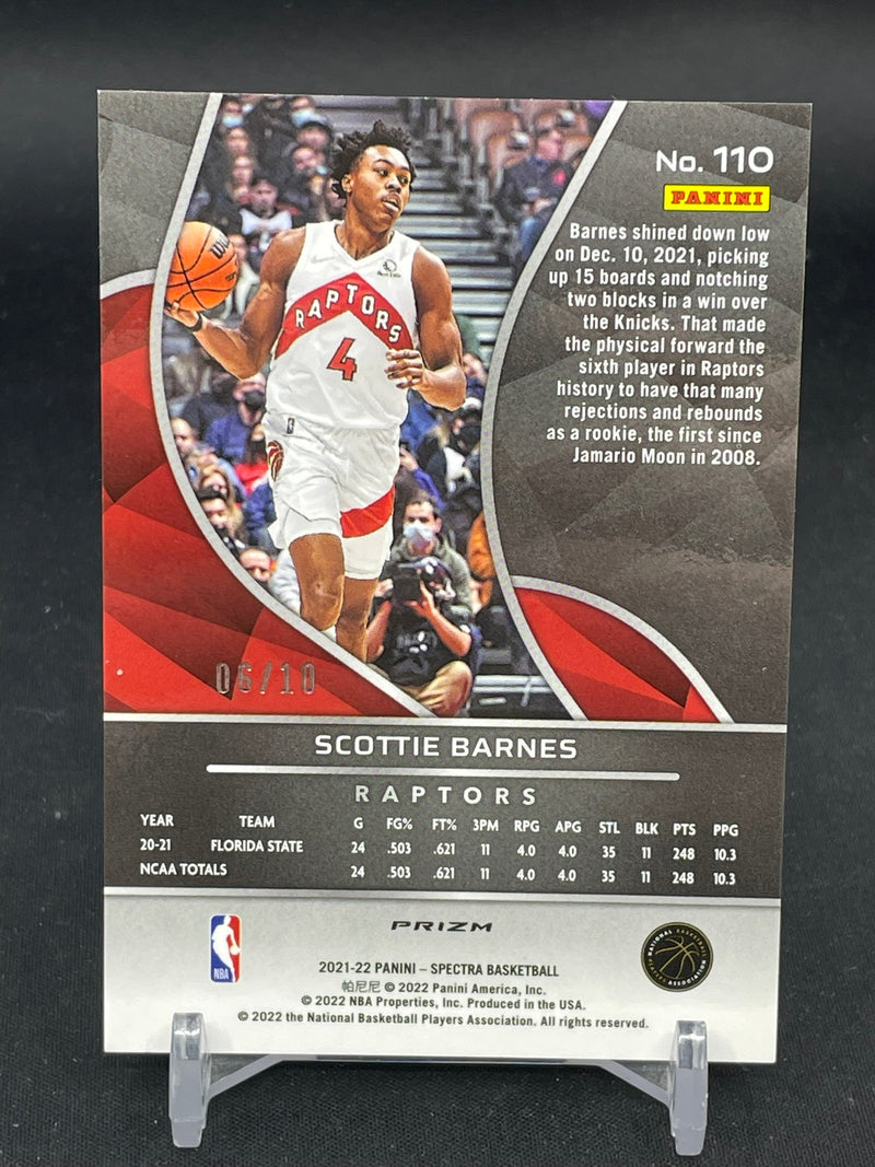 2021 PANINI SPECTRA - GOLD - S. BARNES - #110 - #'D/10 - RC
