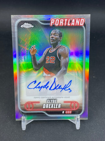 2024 TOPPS CHROME - REFRACTOR - C. DREXLER - #TCA-CD - AUTOGRAPH