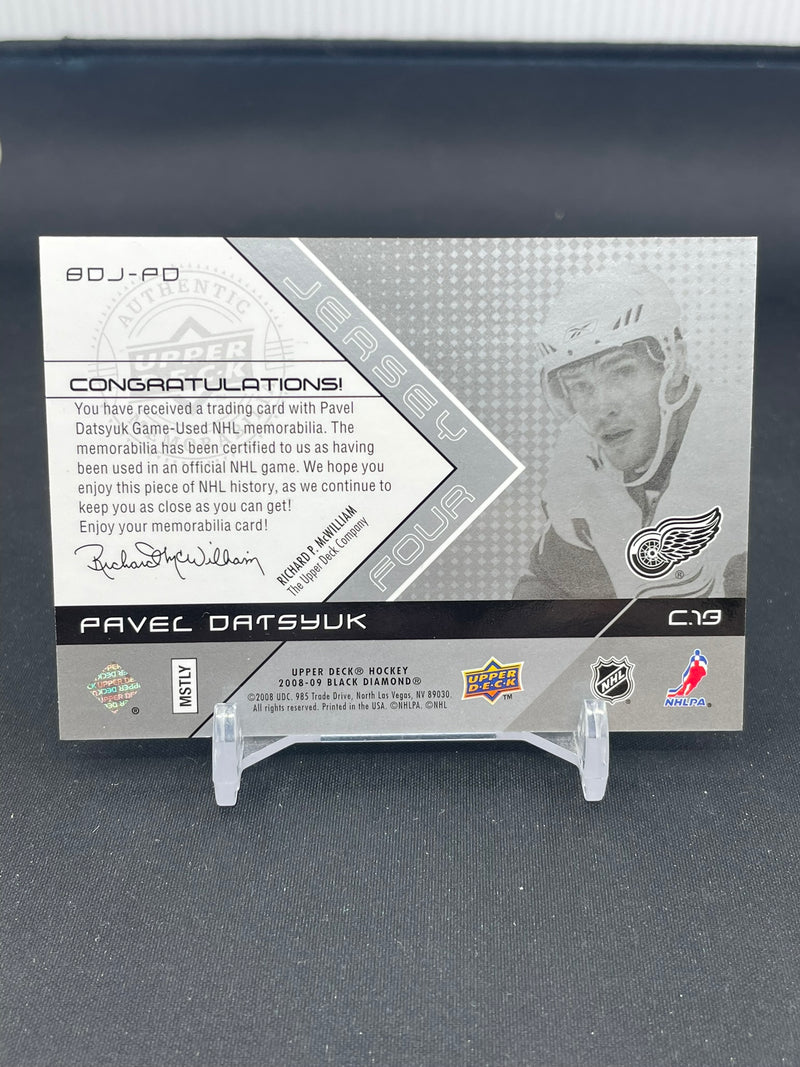 2008 UPPER DECK BLACK DIAMOND - JERSEY FOUR - P. DATSYUK -