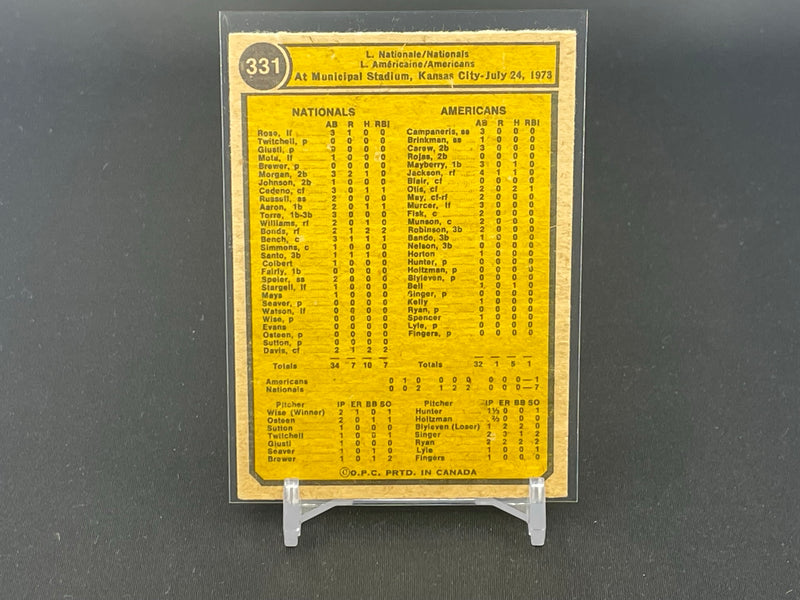 1974 O-PEE-CHEE - ALL STAR CATCHERS - C. FISK / J. BENCH -