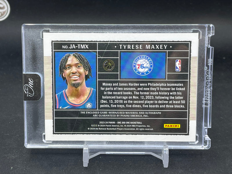 2023 PANINI ONE AND ONE - EMERALD - T. MAXEY - #JA-TMX - #'D/5 - RELIC - AUTOGRAPH